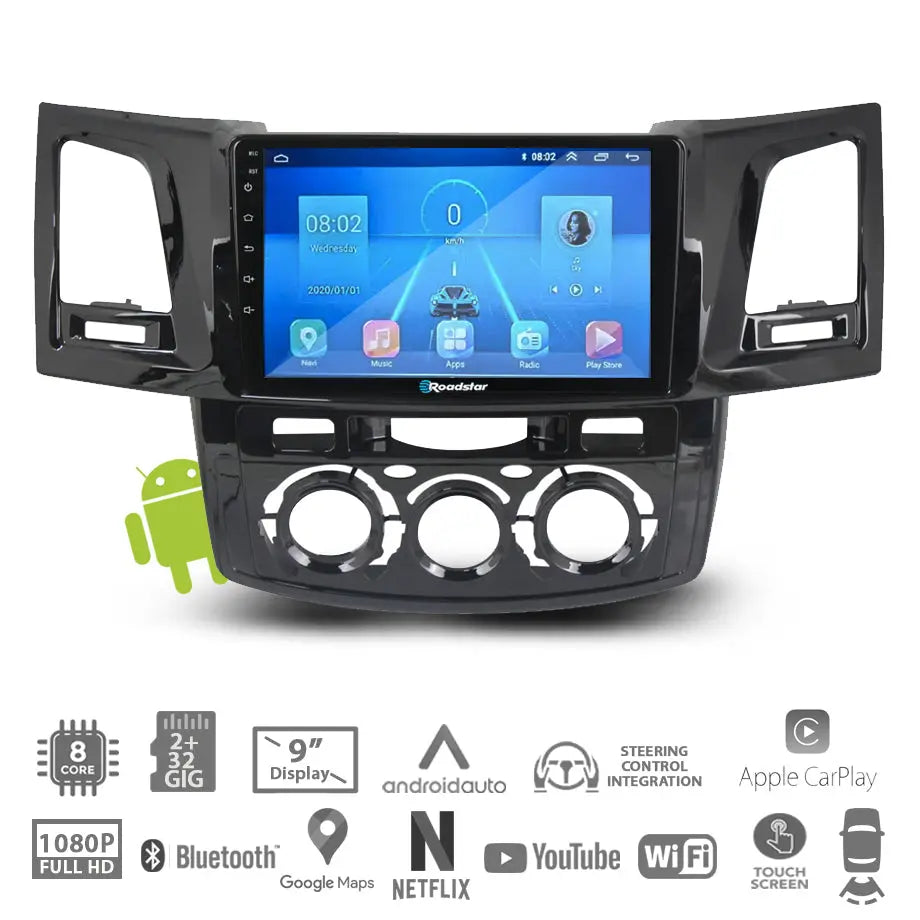 Toyota Hilux (08-14) - 9 Inch Roadstar Android Entertainment & GPS System (MC) Roadstar