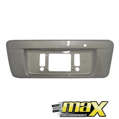 Toyota Quantum Number Plate Surround (Carbon Fibre) maxmotorsports