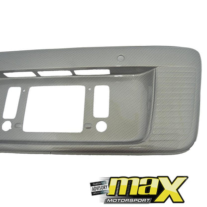 Toyota Quantum Number Plate Surround (Carbon Fibre) maxmotorsports