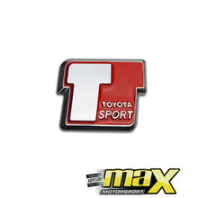 Load image into Gallery viewer, Toyota T Sport Chrome Badge - Assorted Colours maxmotorsports
