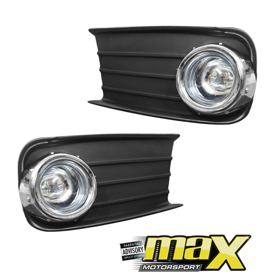 Toyota Tazz (01-On) Fog Lamps With Grilles & Chrome Ring maxmotorsports