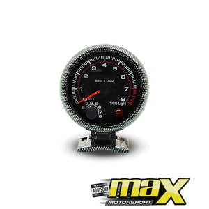 Type-R 3 Inch Carbon Tachometer With Shift Light maxmotorsports