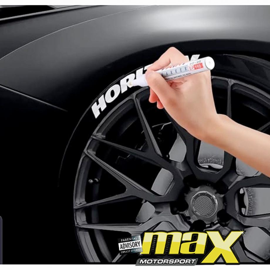 1 Set of White-Color Permanent Tire Marker Pen for Car Tyre And