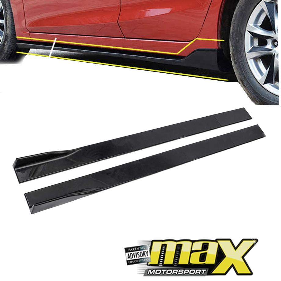 Universal 1 Piece Gloss Black Side Skirts maxmotorsports