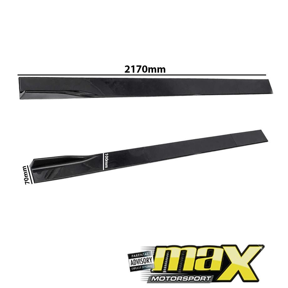 Universal 1 Piece Gloss Black Side Skirts maxmotorsports