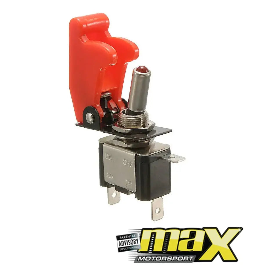 Universal 12V 20A Toggle Switch - Red maxmotorsports