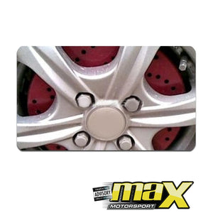 Universal 2 Piece Red Aluminum Brake Disc Cover maxmotorsports
