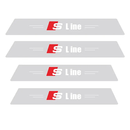 Universal 4 Door Stick On Side Sills Protector - S Line Max Motorsport