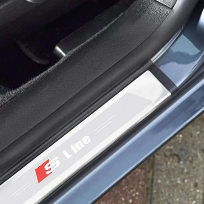 Universal 4 Door Stick On Side Sills Protector - S Line Max Motorsport