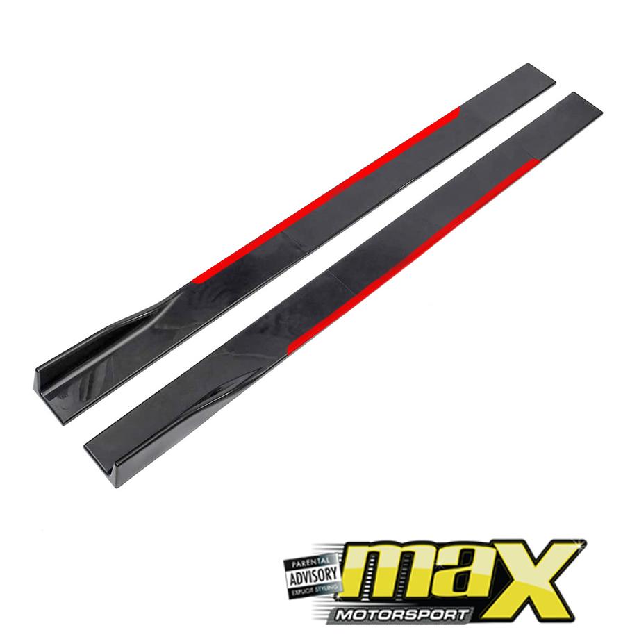 Universal 4 Piece Gloss Black Side Extensions maxmotorsports