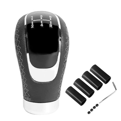 Universal 5-Speed Leather Look Gear Knob (Black) maxmotorsports