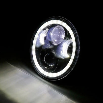 Universal 5.7 Inch - Jeep Style LED Angel Eye Projector Headlight Max Motorsport