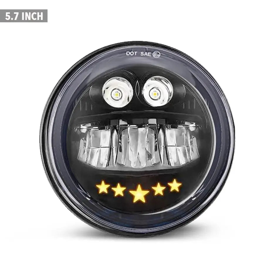 Universal 5.7 Inch - Jeep Style LED Headlight Star Design Max Motorsport