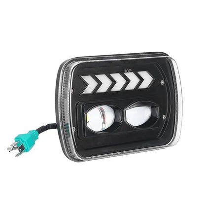Universal 7 Inch Dual Function LED Projector Square Headlight Max Motorsport