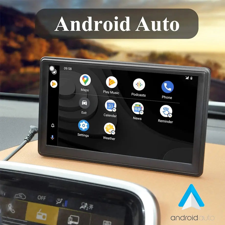 Universal 7 Inch Portable Tablet Screen With Android Auto & Apple Car ...