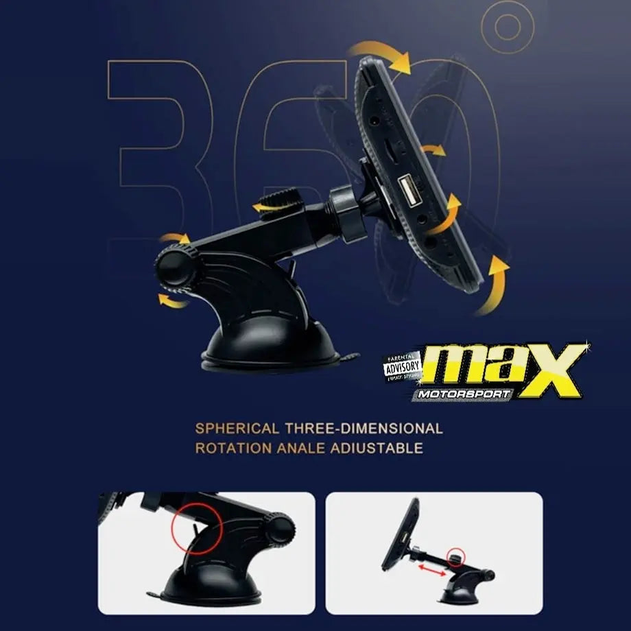 Universal 7 Inch Porable Navigation & Entertainment System With Android Auto & Apple Car Play Max Motorsport