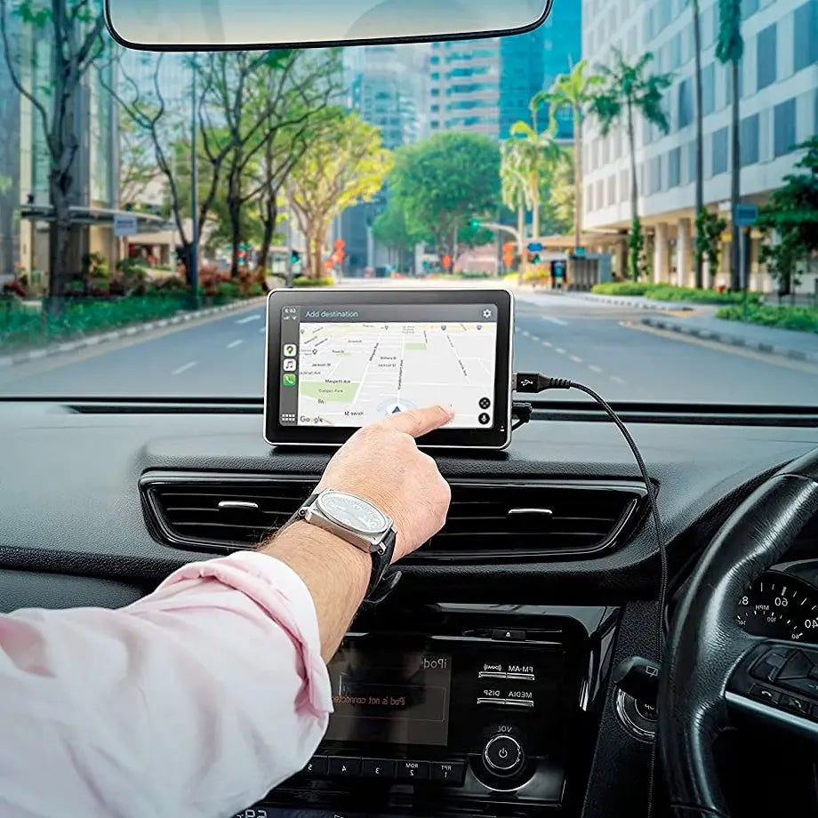 Universal 7 Inch Porable Navigation & Entertainment System With Android Auto & Apple Car Play Max Motorsport