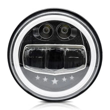 Load image into Gallery viewer, Universal 7 inch Jeep Style DRL LED Angel Eye Headlight Max Motorsport
