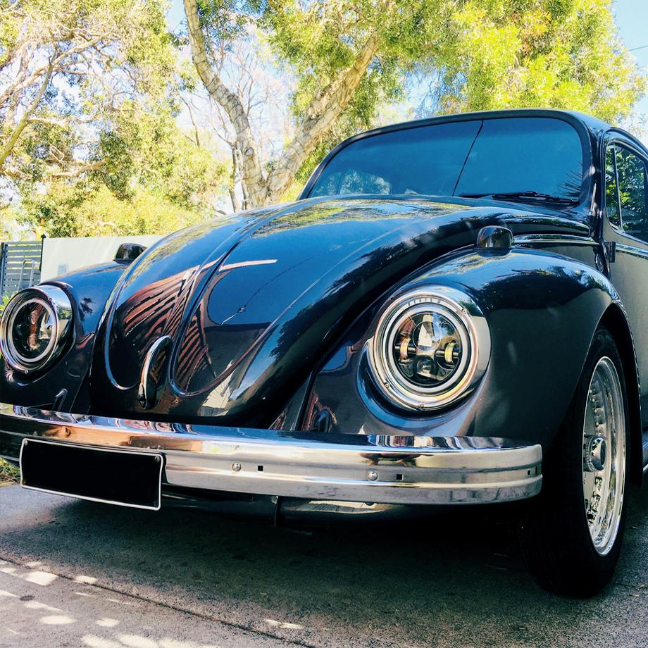 Universal 7 inch Jeep Style LED Angel Eye Projector Headlight Max Motorsport