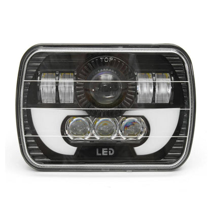 Universal 7 inch LED Projector Square Head Light Max Motorsport