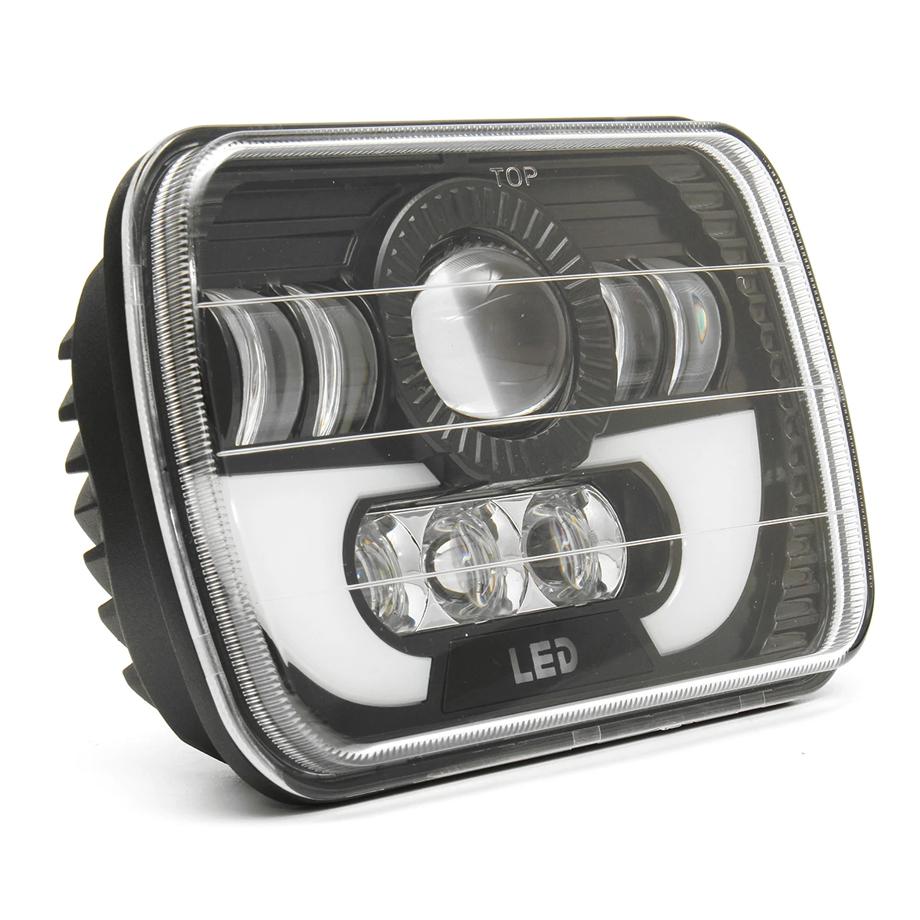 Universal 7 inch LED Projector Square Head Light Max Motorsport