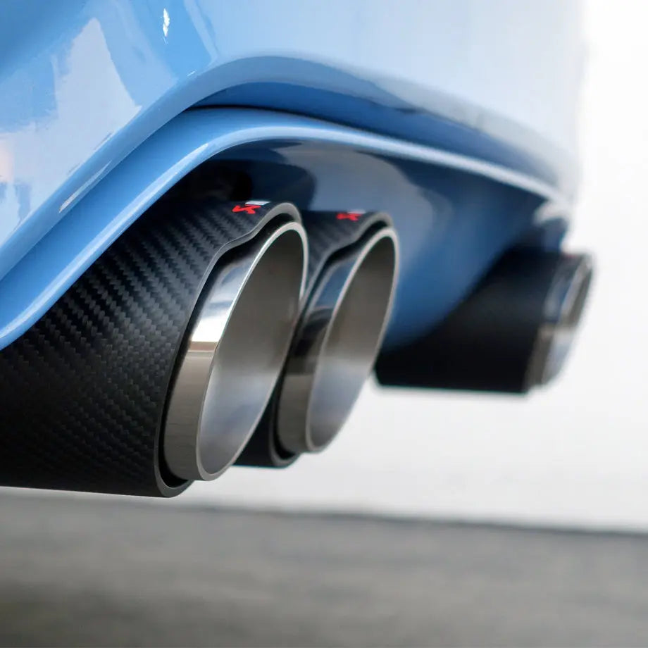 Tale Pipe Universal Akrapovik Style Carbon Fibre Quad Exhaust Tail Pipes (95mm ...