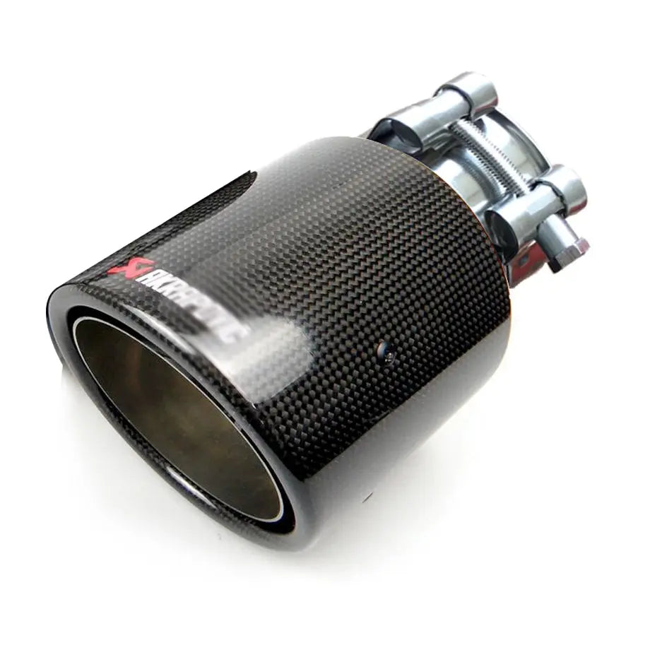 Tale Pipe Universal Akropovik Style Carbon Fibre Exhaust Tail Pipes (63mm) – Max ...