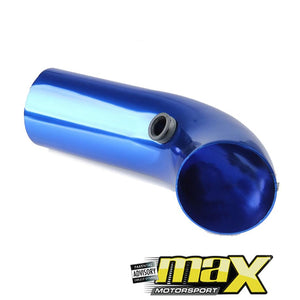 Universal Aluminium Induction Pipe (Blue - 76mm) maxmotorsports