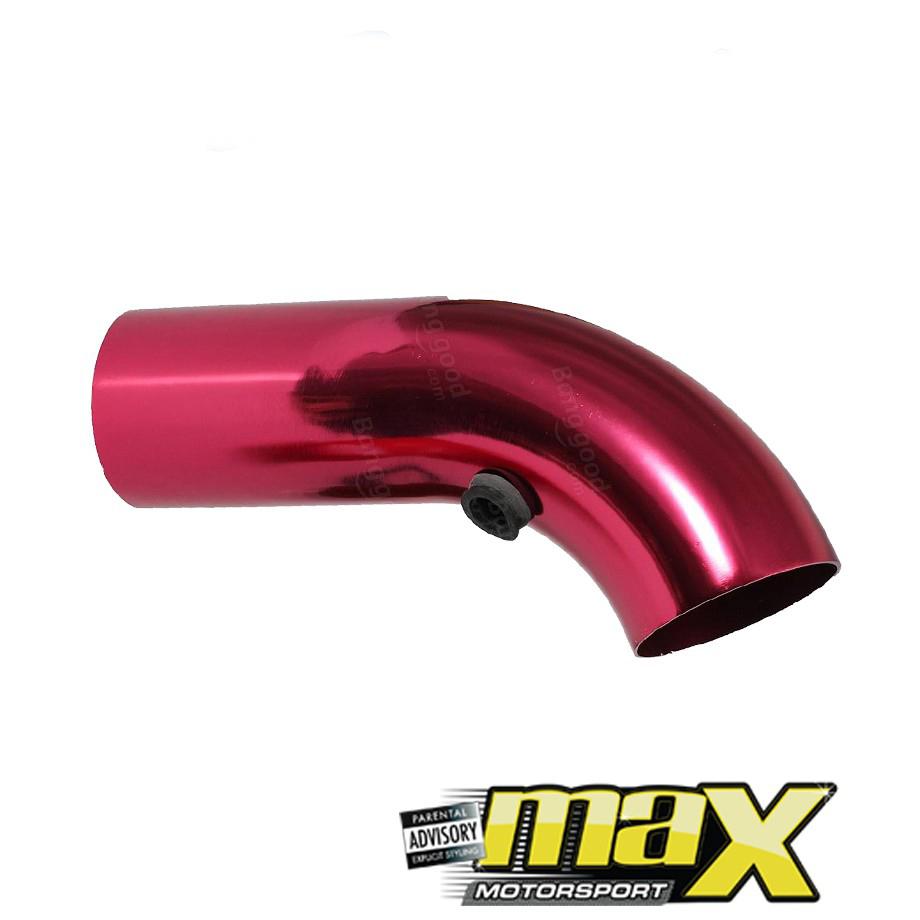 Universal Aluminium Induction Pipe (Red - 76mm) maxmotorsports
