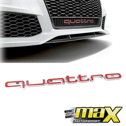 Universal Audi Quattro Grille Badge maxmotorsports