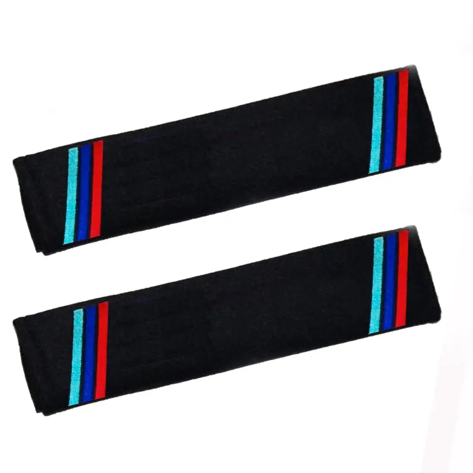Universal BM Stripe Seatbelt Pads (Cloth) maxmotorsports