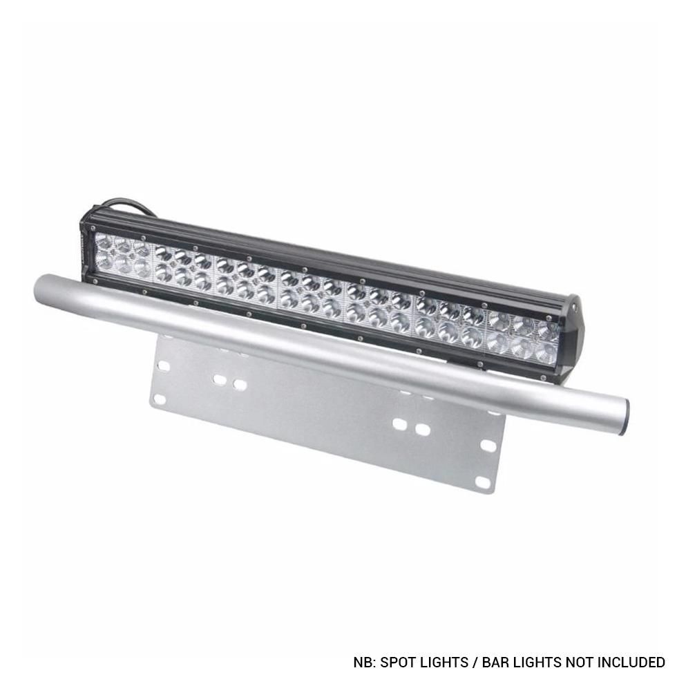Universal Bar Light Mounting Bracket & Licence Plate Holder (Silver) Max Motorsport
