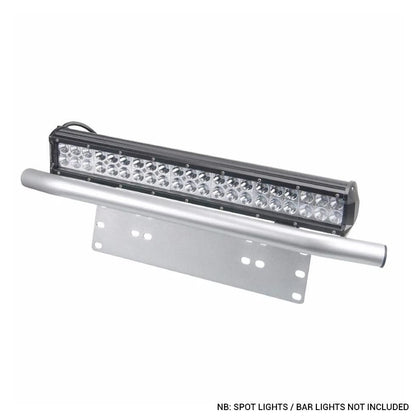 Universal Bar Light Mounting Bracket & Licence Plate Holder (Silver) Max Motorsport