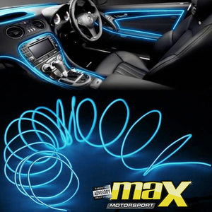 Universal Car Interior Ambient Neon Strip Light - Blue maxmotorsports