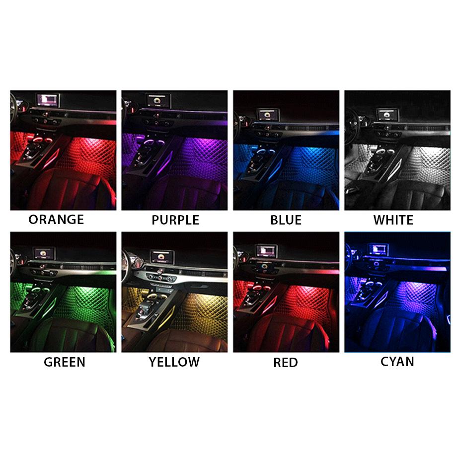 Universal Car Interior LED Ambient Lighting With Wireless Remote Max Motorsport