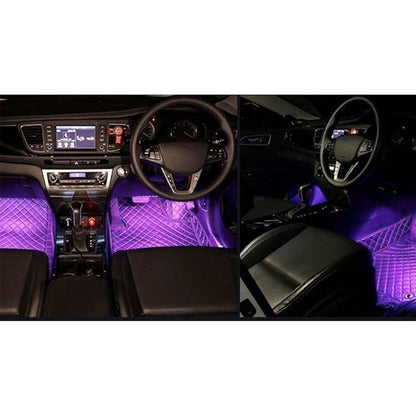 Universal Car Interior LED Ambient Lighting With Wireless Remote Max Motorsport