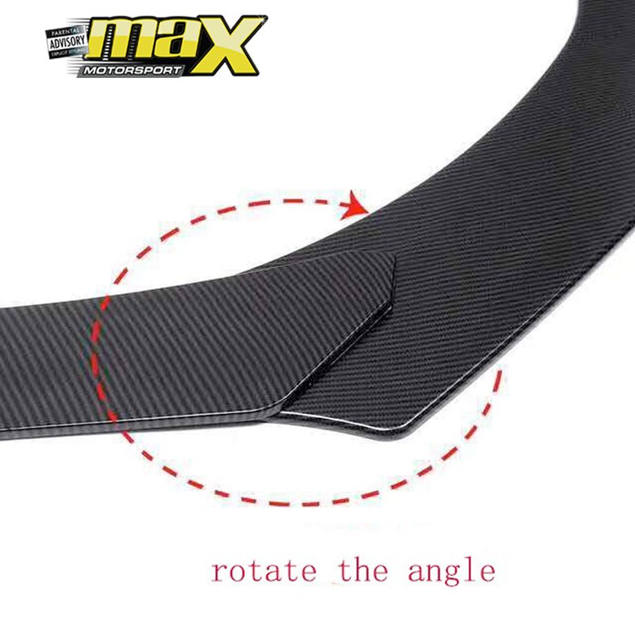 Universal Carbon Look 3-Piece Front Spoiler - Type B maxmotorsports