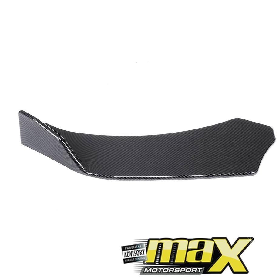 Universal Carbon Look 3-Piece Front Spoiler - Type B maxmotorsports