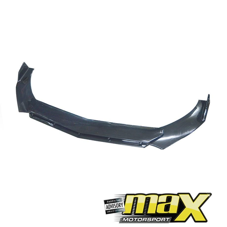 Universal Carbon Look 3-Piece Front Spoiler - Type C maxmotorsports