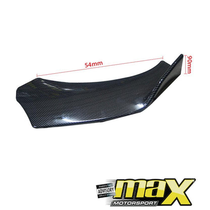 Universal Carbon Look 3-Piece Front Spoiler - Type C maxmotorsports