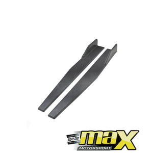 Universal Carbon Look Long Side Skirt Splitters / Extensions maxmotorsports