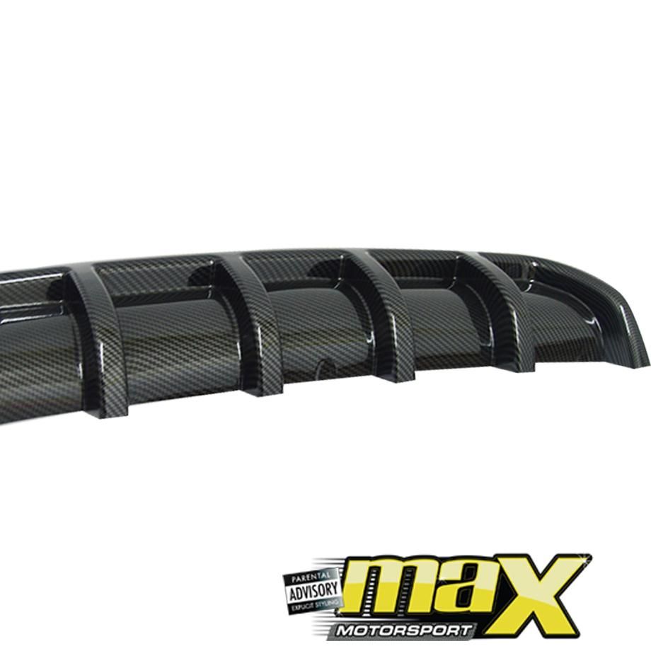 Universal Carbon Look Shark Fin Style Rear Bumper Diffuser – Max Motorsport