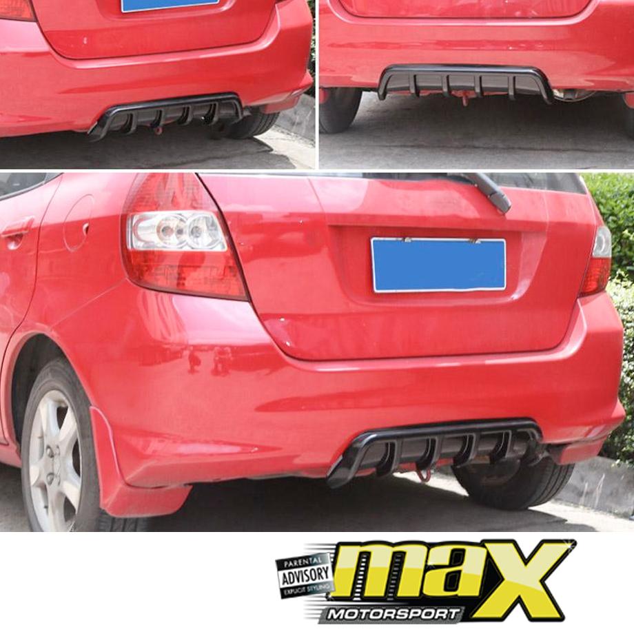 Universal Carbon Look Shark Fin Style Rear Bumper Diffuser – Max Motorsport