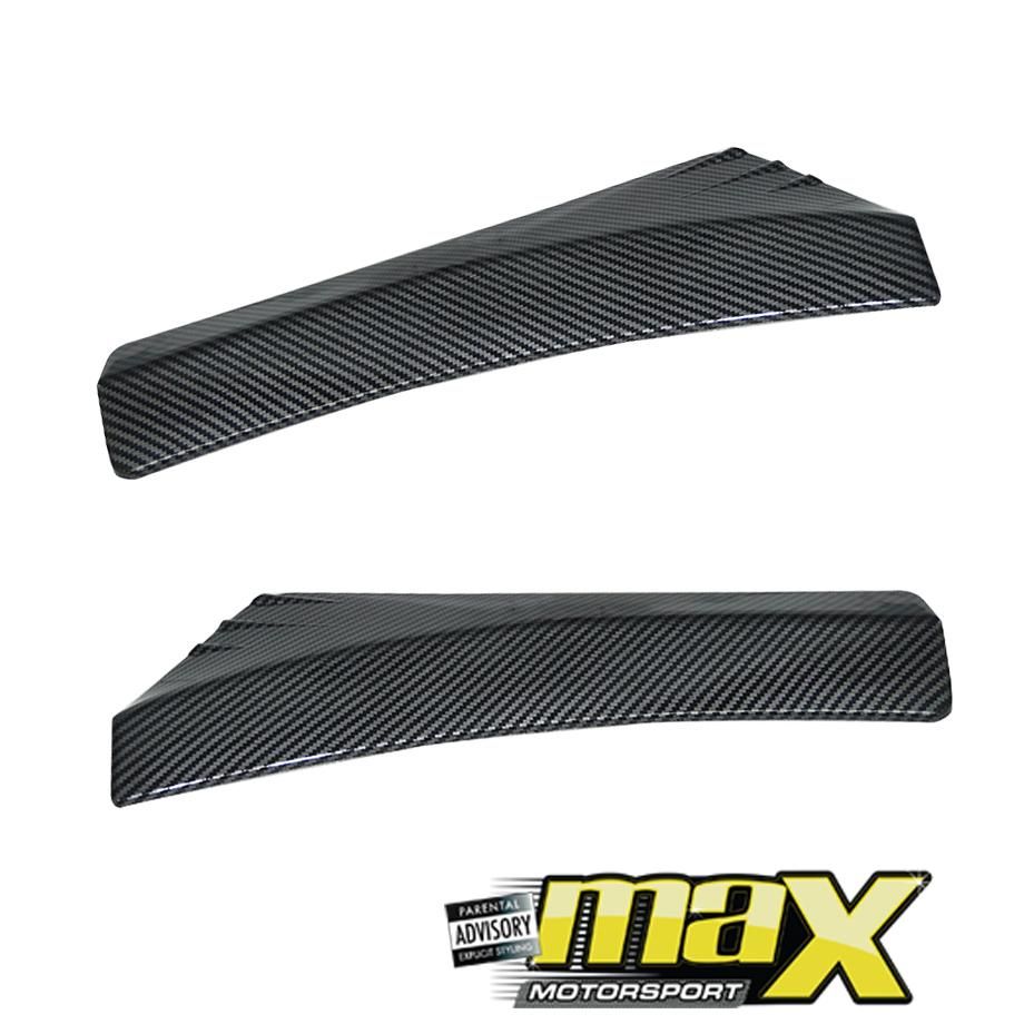 Universal Carbon Look Rear Bumper Corner Splitters maxmotorsports