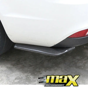 Universal Carbon Look Rear Bumper Corner Splitters maxmotorsports