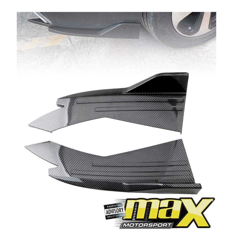 Universal Carbon Look Rear Bumper Splitters maxmotorsports