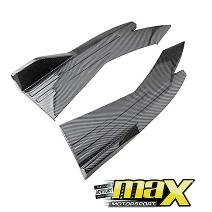 Universal Carbon Look Rear Bumper Splitters maxmotorsports