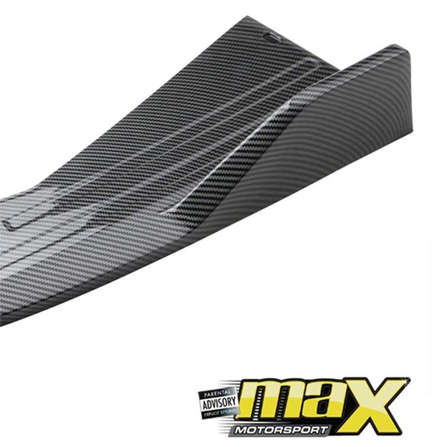 Universal Carbon Look Rear Bumper Splitters maxmotorsports