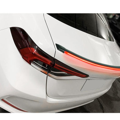 Universal Carbon Look Rubber Boot Spoiler With LED Brake Light Max Motorsport