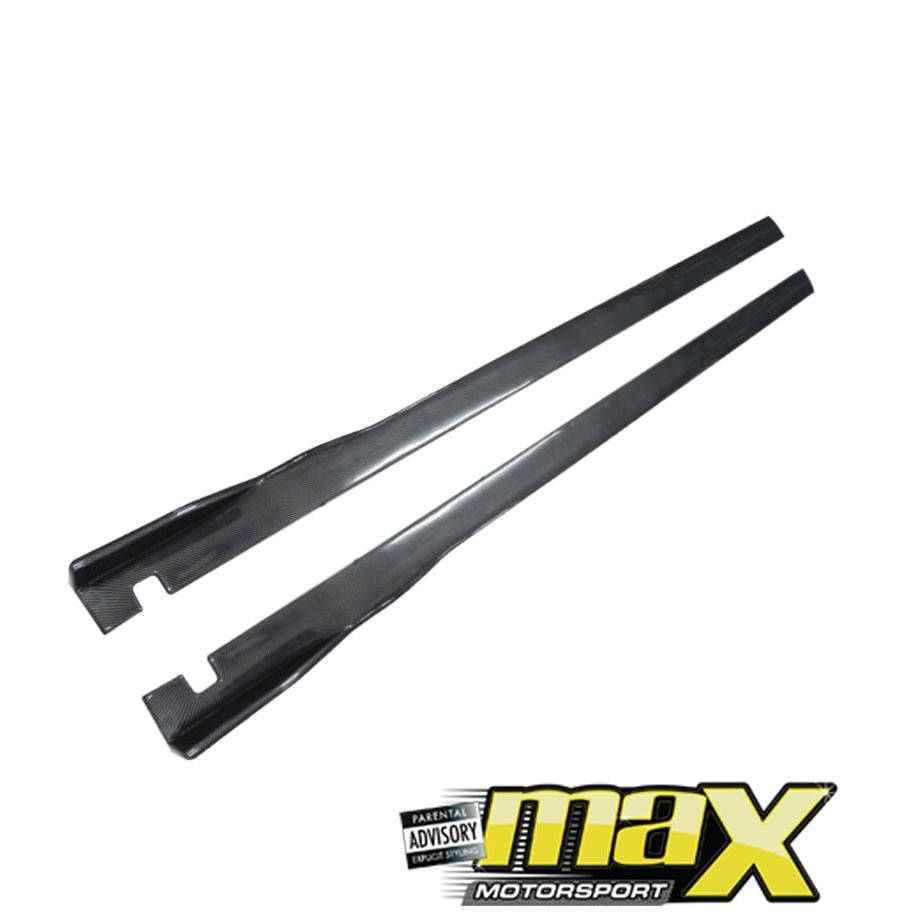 Universal Carbon Look Side Skirt Extensions maxmotorsports